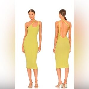 NWT ALIX NYC Paulis Midi Dress in Kiwi Lime Green